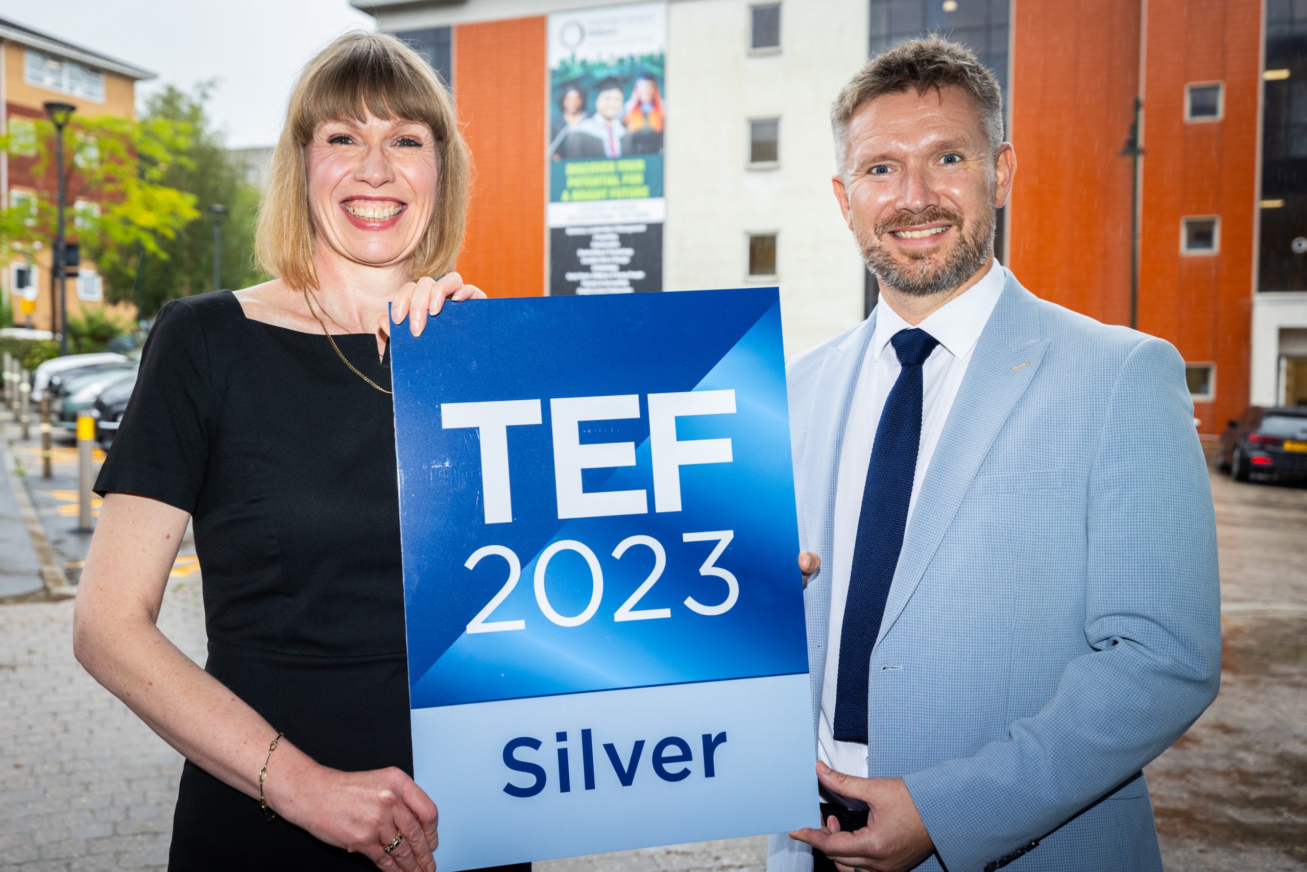 Susan Holden, Assistant Principal HE & Higher Skills at UCO, and Simon Jordan, Principal at Oldham College