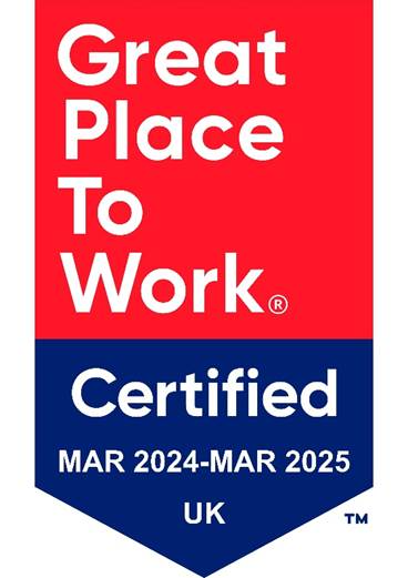 Great Place to Work Certified Mar 2024-2025 UK