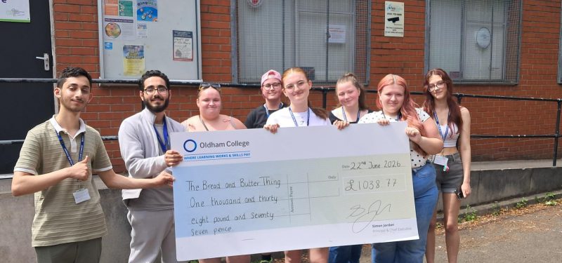 Oldham College Camp Out raises more than £1,000 for families across Oldham